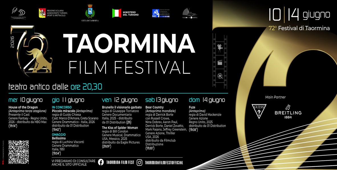72° Edizione Taormina Film Festival - Progetto: #Quicinemacultura”